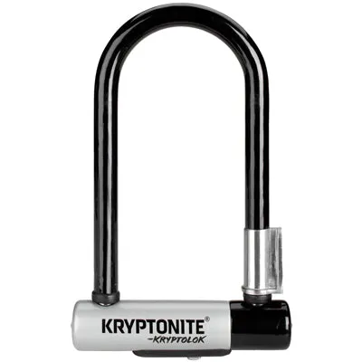 Kryptonite Kryptolok Mini-7 W/Flx Frm U-Lck,3.25X7,Blk Kryptolok Mini-7 U-Lock Kryptonite Locks
