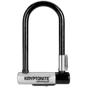 Kryptonite Kryptolok Mini-7 W/Flx Frm U-Lck,3.25X7,Blk Kryptolok Mini-7 U-Lock Kryptonite Locks