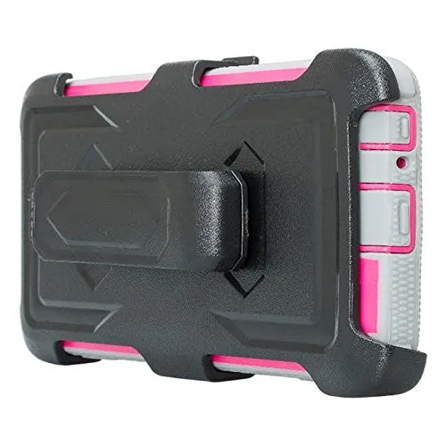 LG Stylo 2 Case, LG Stylo 2 V Case, Triple Protection 3-1 w/ Built in Screen Protector Heavy Duty Holster Shell Combo Case - Hot Pink