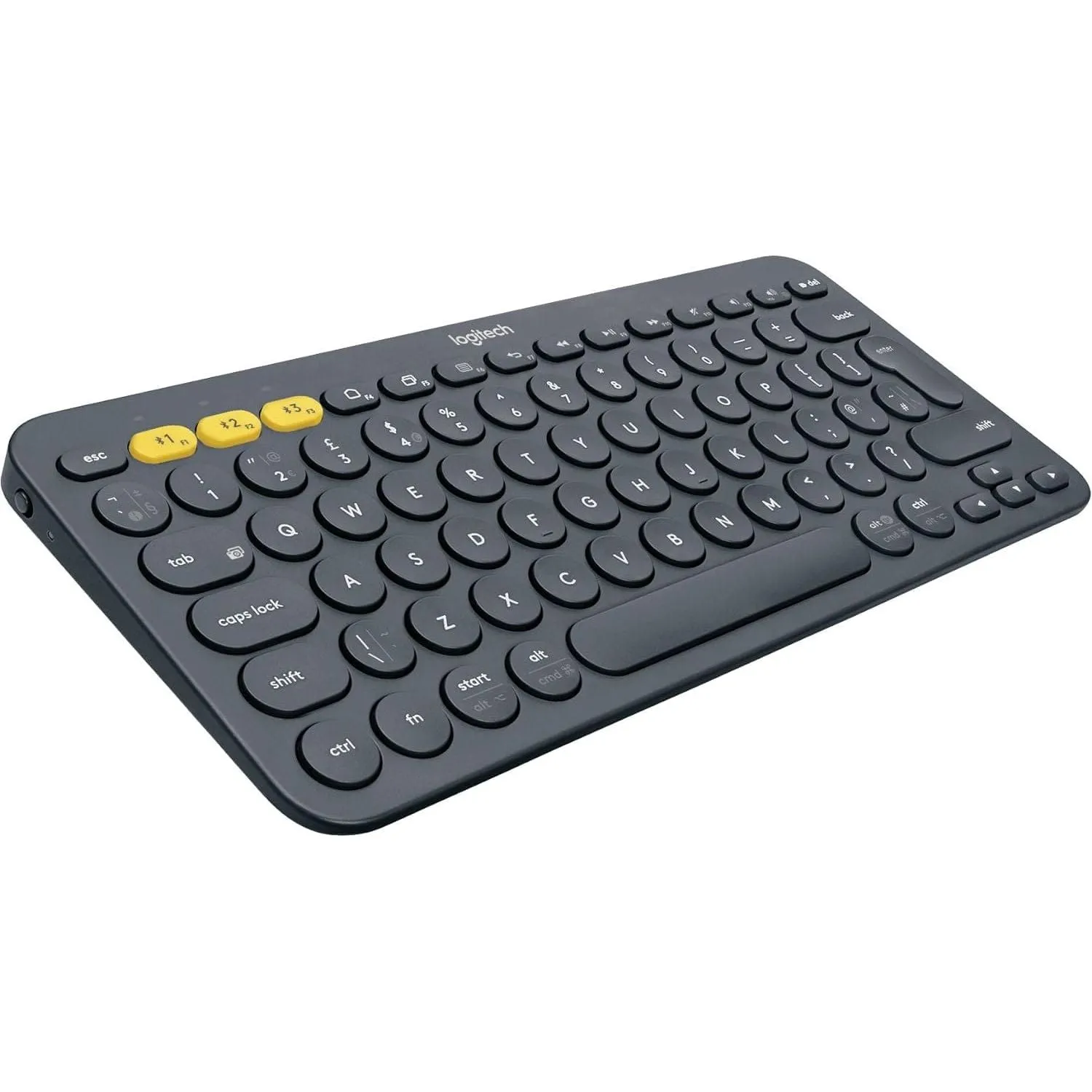 Logitech K380 Wireless Keyboard, QWERTY UK Layout - Black