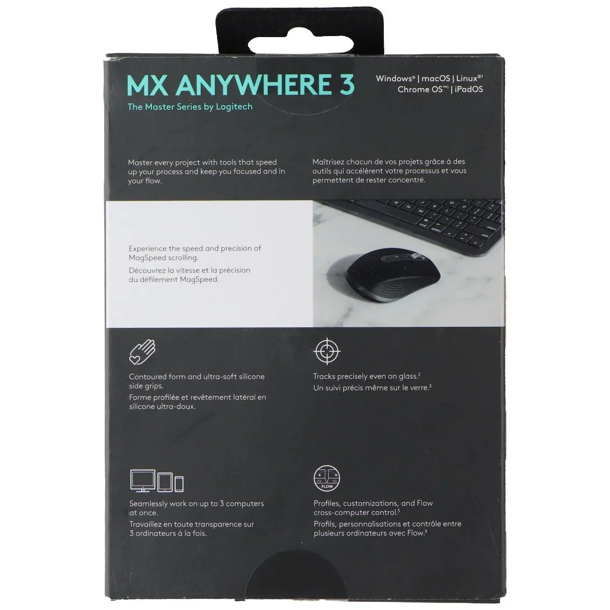 Logitech MX Anywhere 3 Compact Performance Wireless Mouse - Graphite
