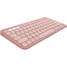 Logitech Pebble Keys 2 K380s Multi-Device Bluetooth Keyboard, Slim & Portable, Customizable Shortcuts, Easy-Switch for Windows/macOS/iPadOS/Android/Chrome OS, QWERTY UK Layout - Rose