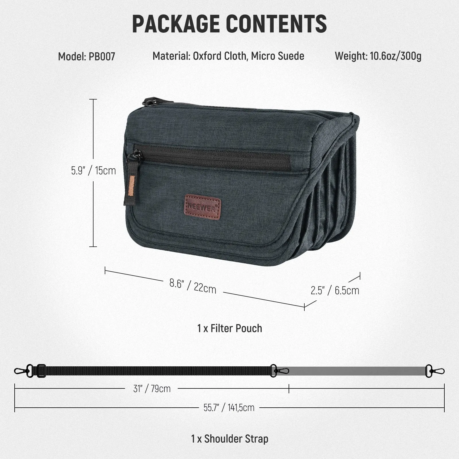 NEEWER PB007 Camera Lens Filter Pouch Case