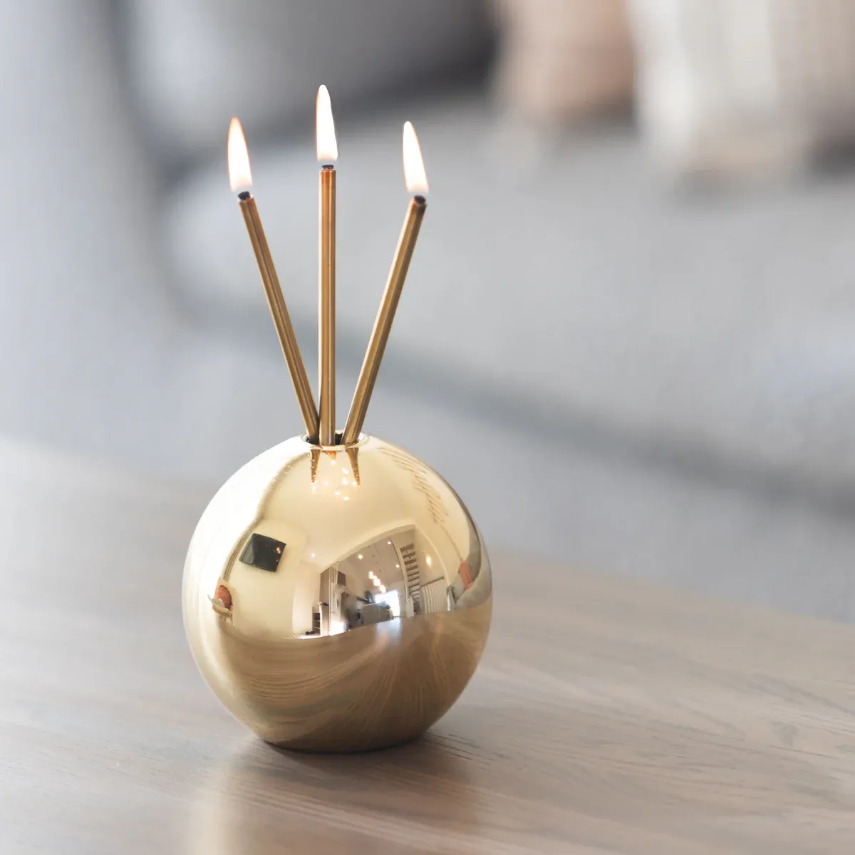 Neva Everlasting Candle Vase Gold Metalic