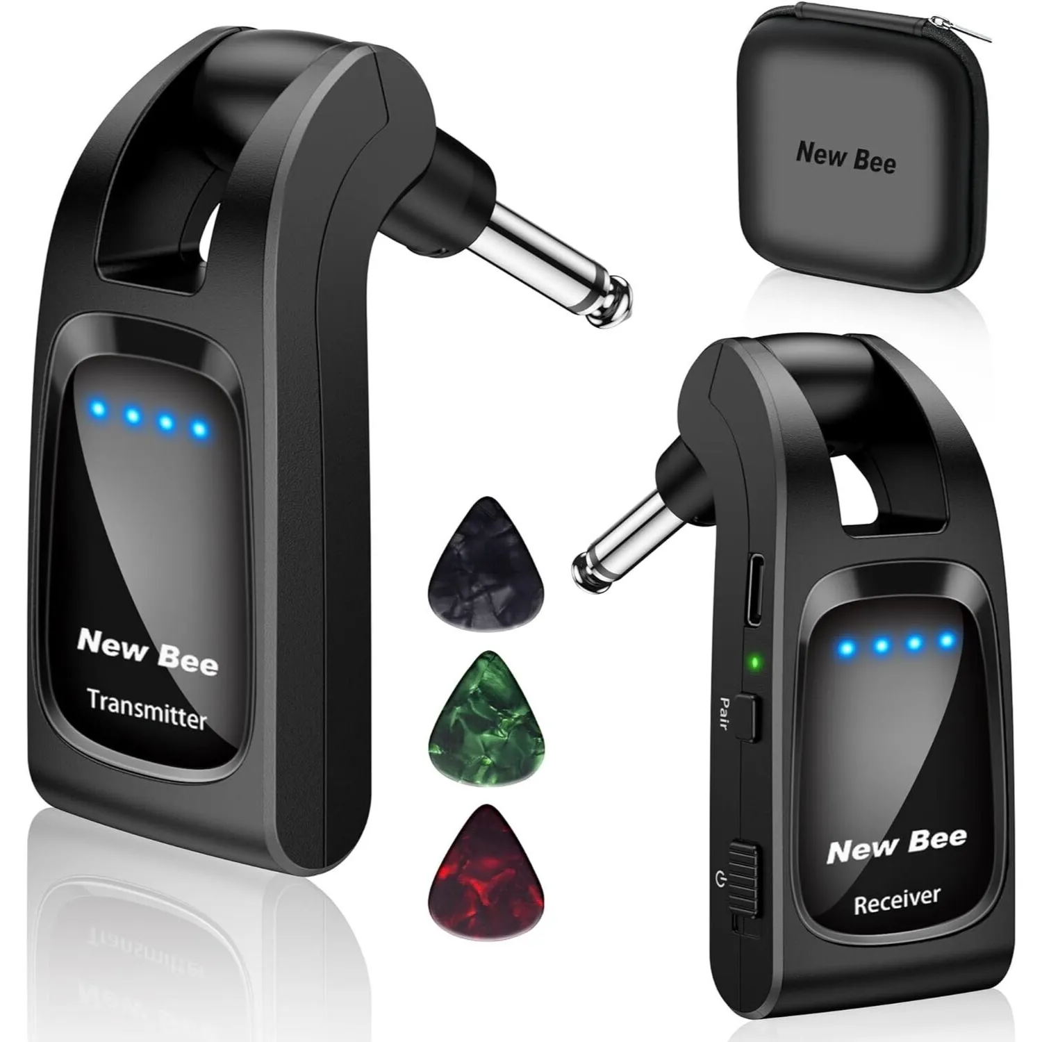 New Bee 2.4GHz Wireless Rechargeable Guitar System with 6 Channels