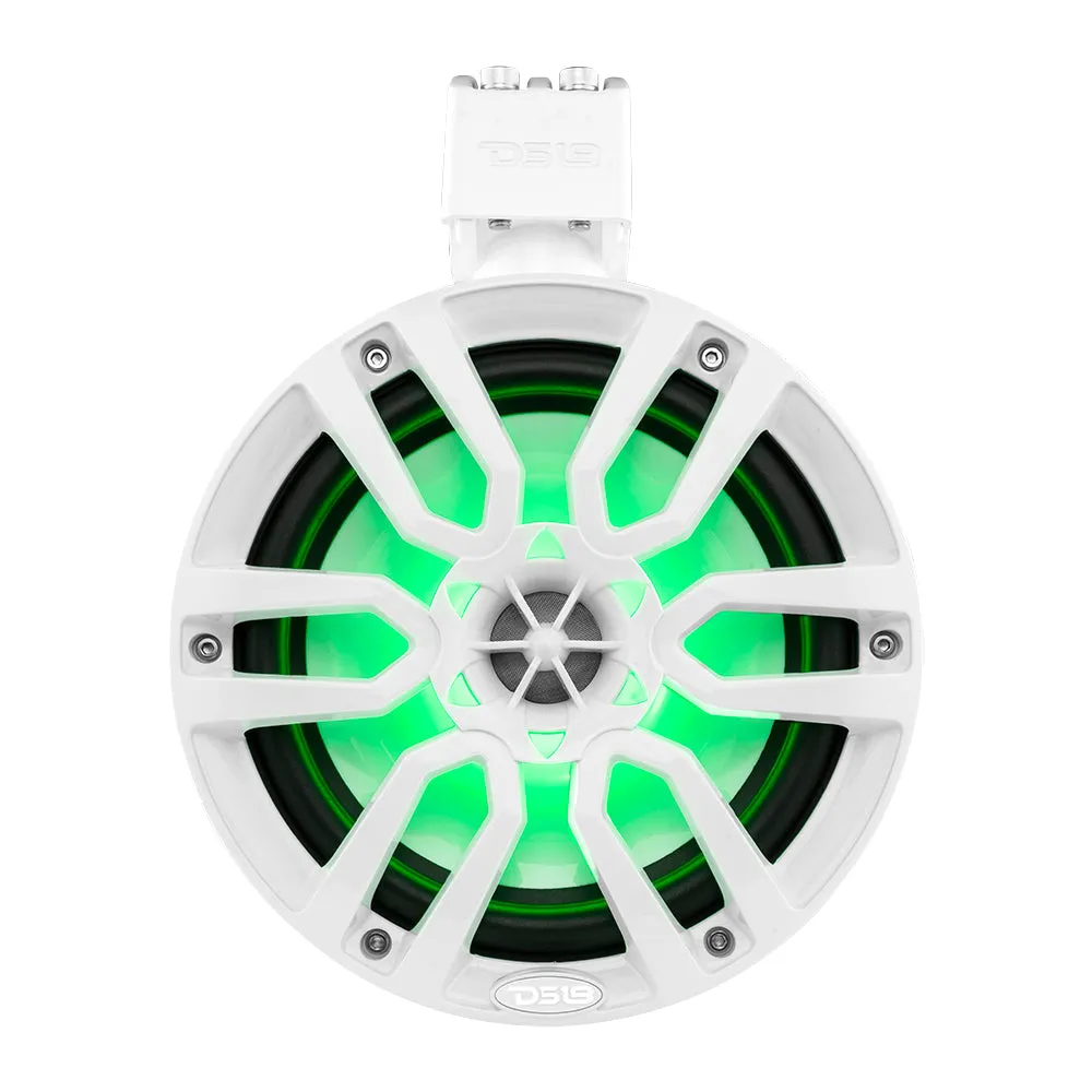 NXL 8" Marine and Powersports Towers LED RGB Lights 125 Watts Rms -White