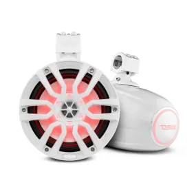 NXL 8" Marine and Powersports Towers LED RGB Lights 125 Watts Rms -White