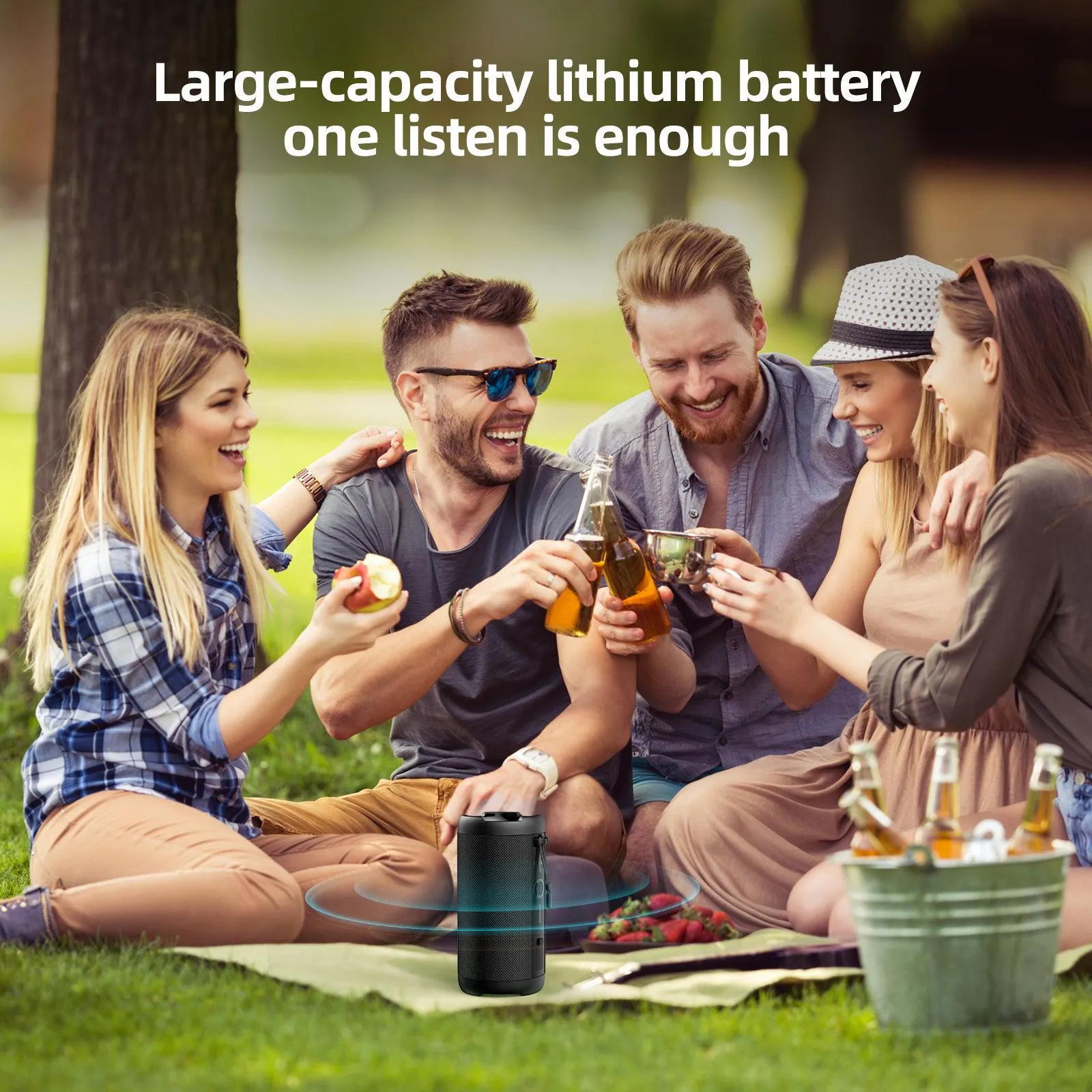 ONIKUMA L20 RGB Outdoor Bluetooth Portable Speaqker, IPX7 Waterproof Dual Speakers for TV Home Theater PC Gaming