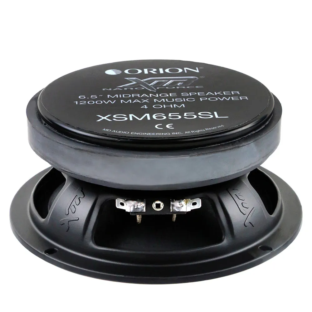 Orion 6.5" Midrange Speaker Pair Slim Car Audio 1200W Max 300W Rms XSM655SL