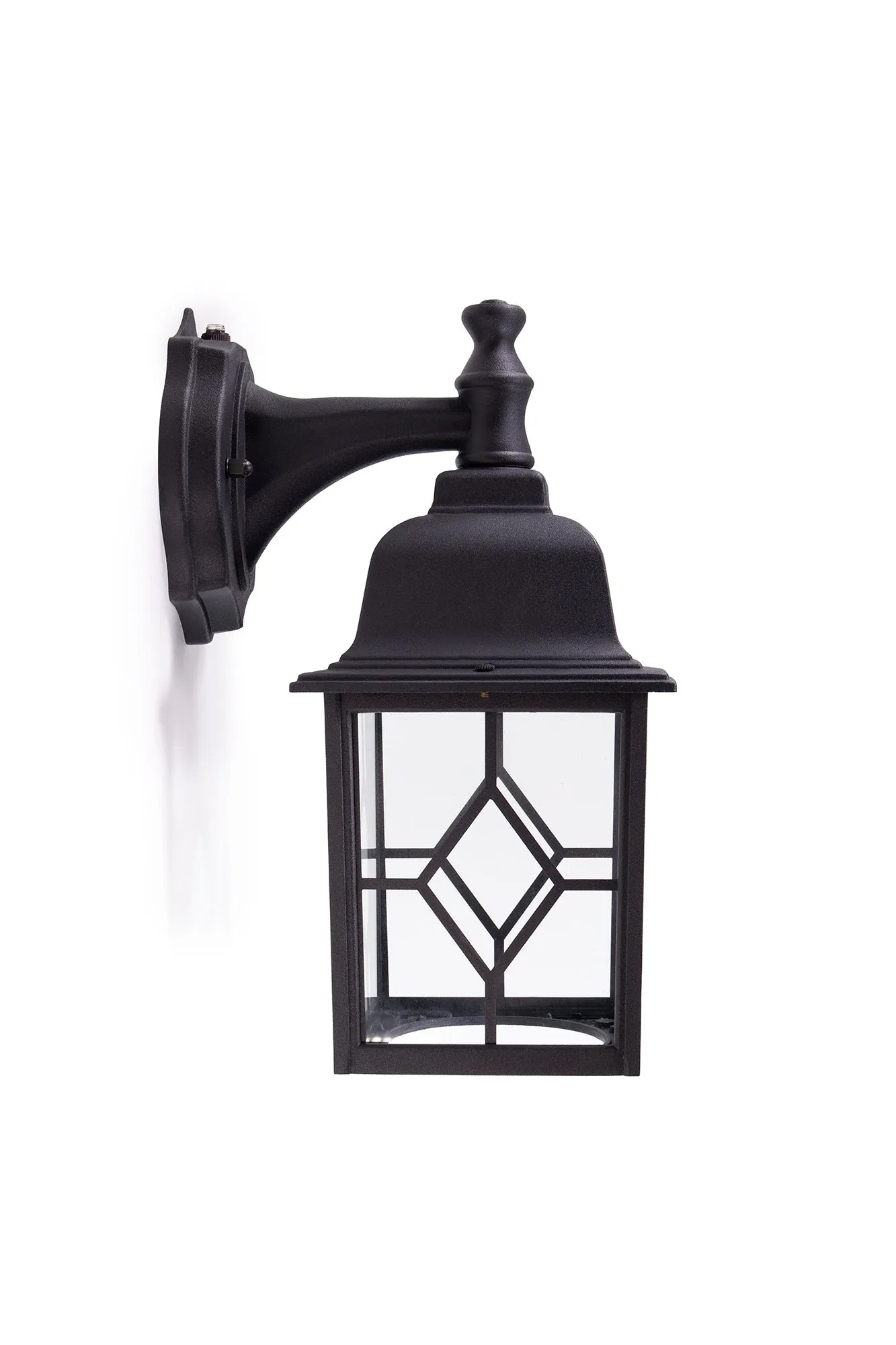 Outdoor Dusk to Dawn Integrated LED Square Wall Light, 1000 Lumens, 3K Warm White, Wet Location, Black or White Finish with Decorative Clear Glass
