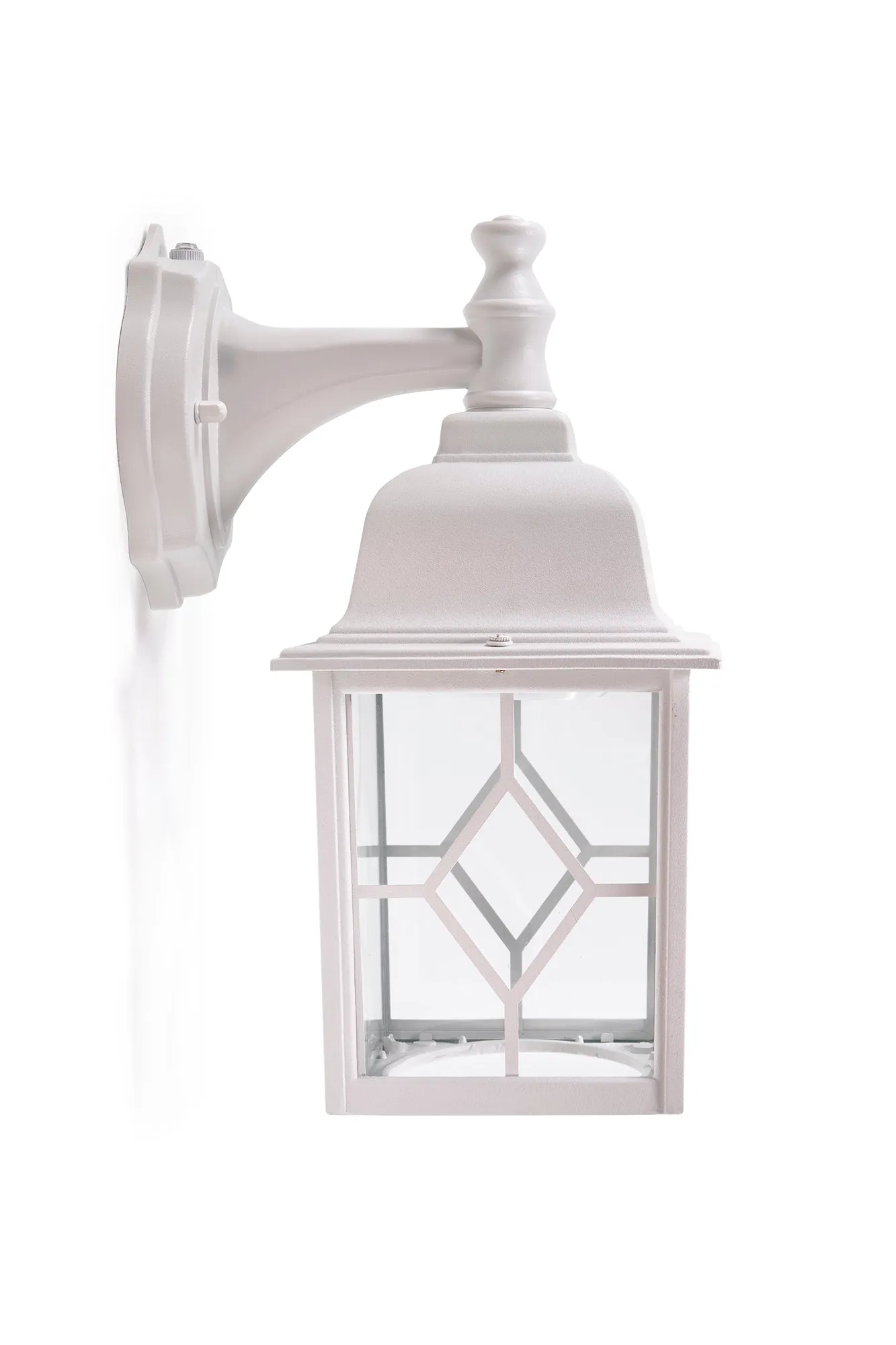 Outdoor Dusk to Dawn Integrated LED Square Wall Light, 1000 Lumens, 3K Warm White, Wet Location, Black or White Finish with Decorative Clear Glass