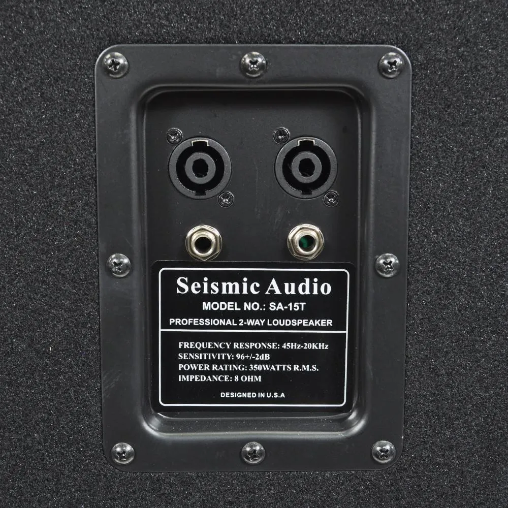 Pair of Empty 15 Inch PA / DJ / Band Speaker Cabinets with Titanium Horns