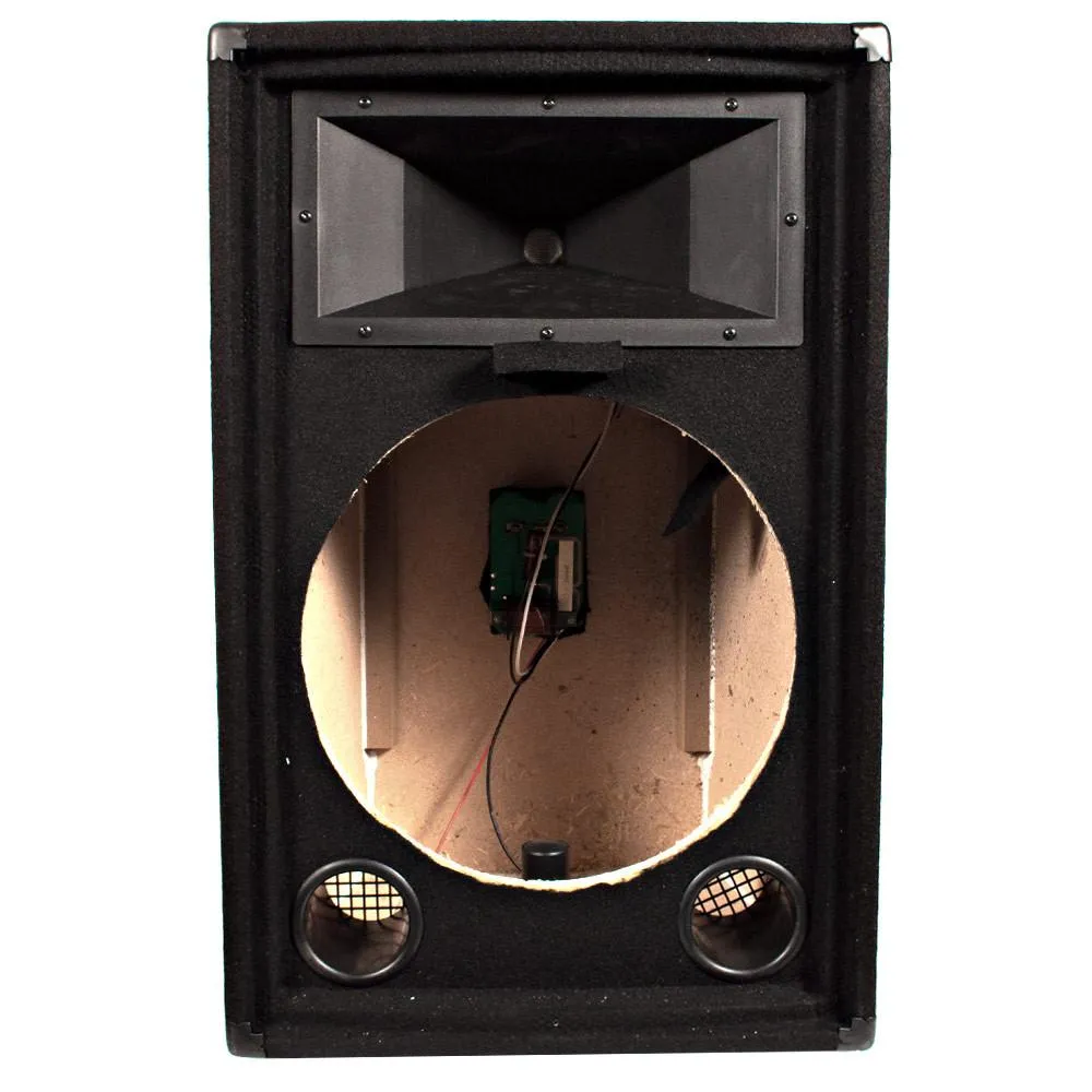 Pair of Empty 15 Inch PA / DJ / Band Speaker Cabinets with Titanium Horns