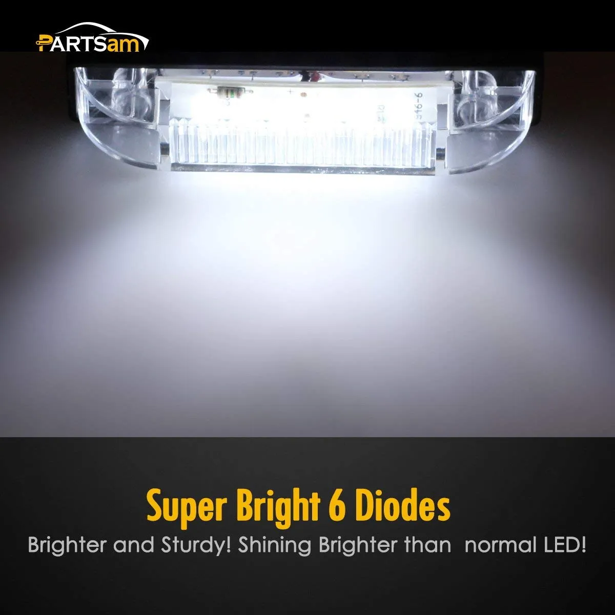 Partsam 4 Inch Marine Boat RV Clear LED Utility Strip Light Bar
