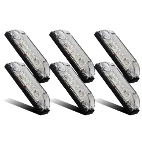 Partsam 4 Inch Marine Boat RV Clear LED Utility Strip Light Bar
