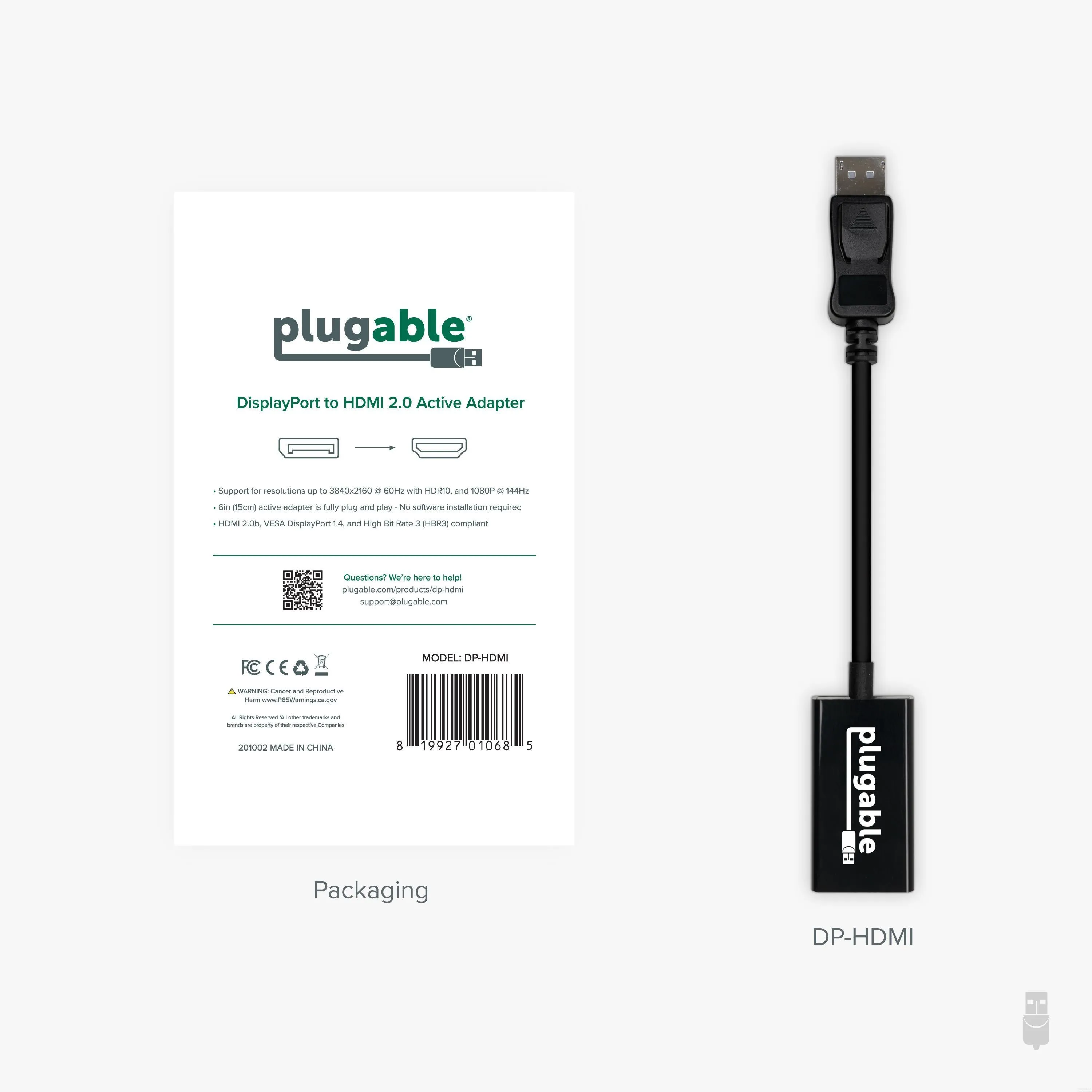 Plugable DisplayPort to HDMI Active Adapter