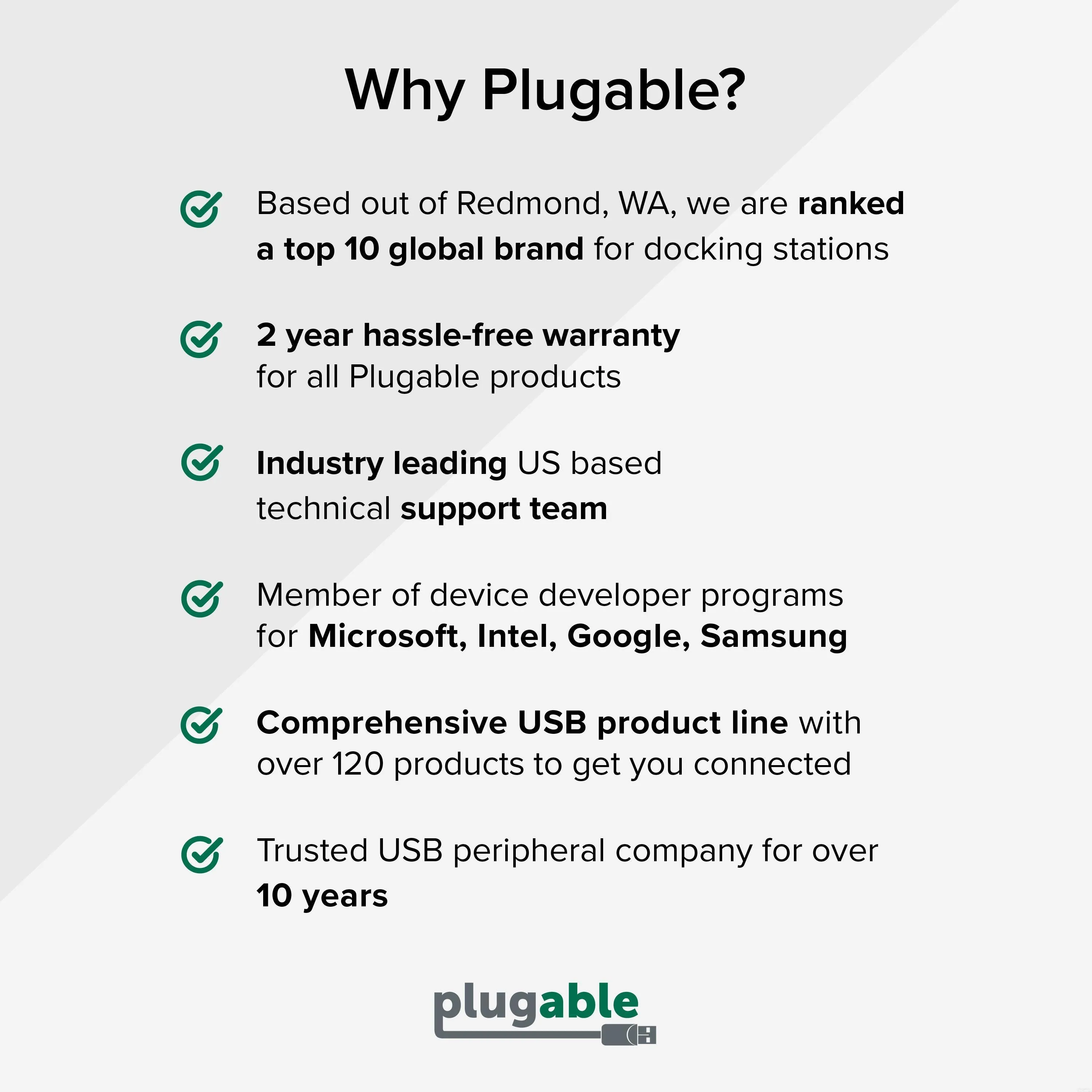 Plugable Thunderbolt™ 3 Dock with 60W Host Charging