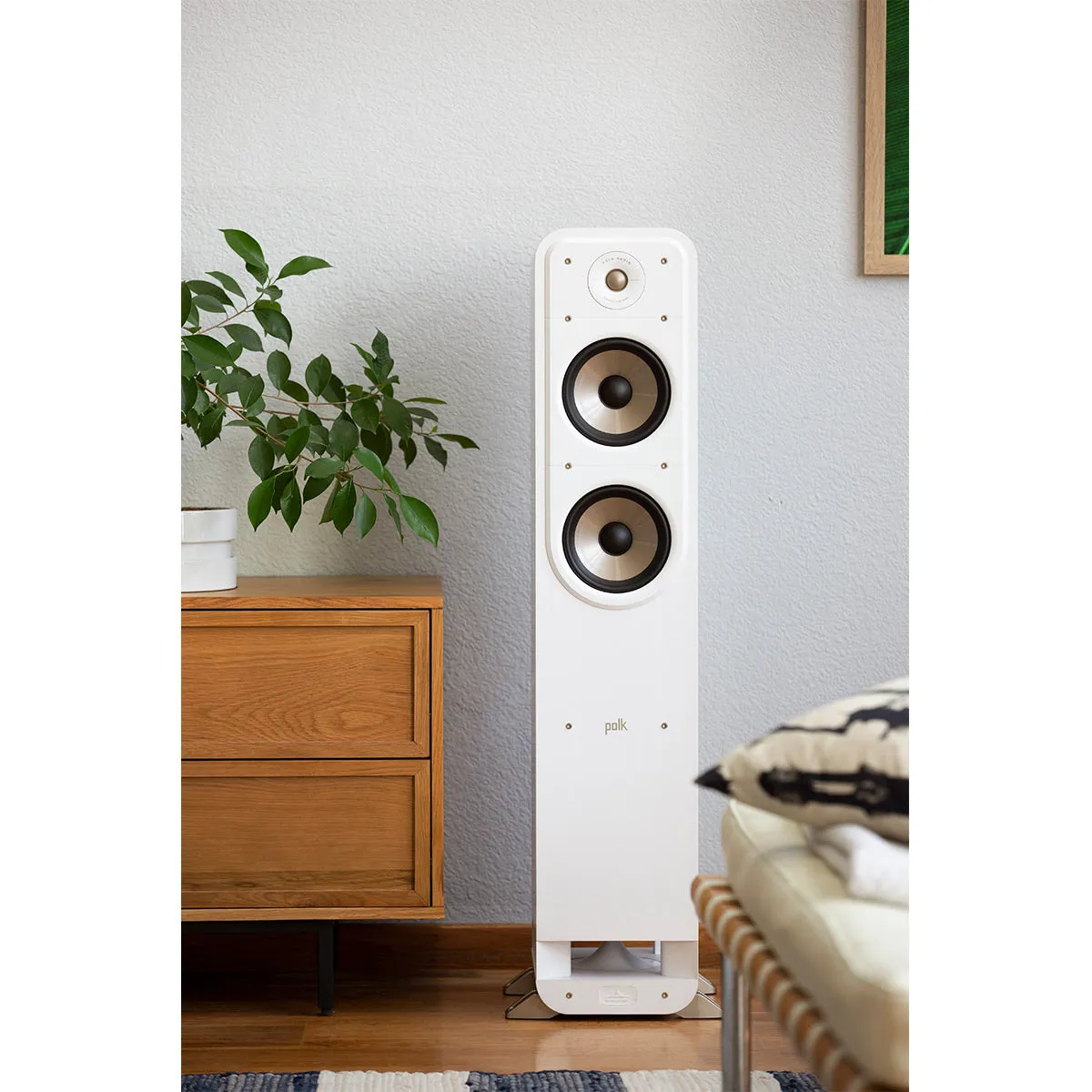 Polk Audio Signature Elite ES50 Hi-Fi Home Theater Floorstanding Speakers - Each (White)