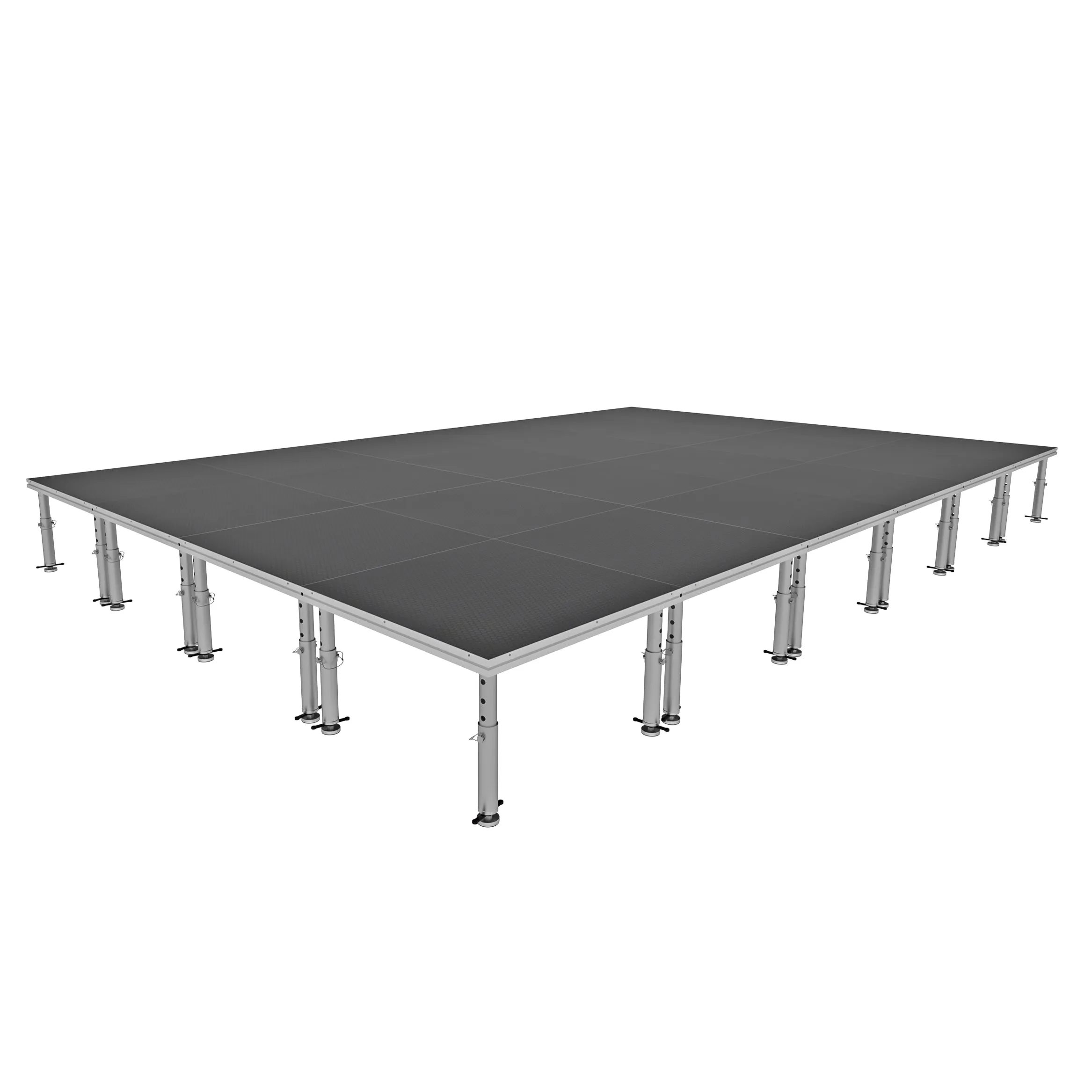 ProX XSU-16X24 PKG StageOne 16' x 24' Ft. Portable Stage Package - Includes 24x Units with Telescoping 16-22" Adjustable legs