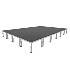 ProX XSU-16X24 PKG StageOne 16' x 24' Ft. Portable Stage Package - Includes 24x Units with Telescoping 16-22" Adjustable legs