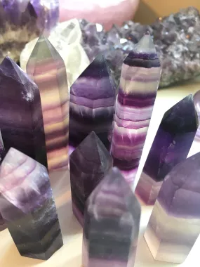 Raw Fluorite Mini Tower - Purple Towers