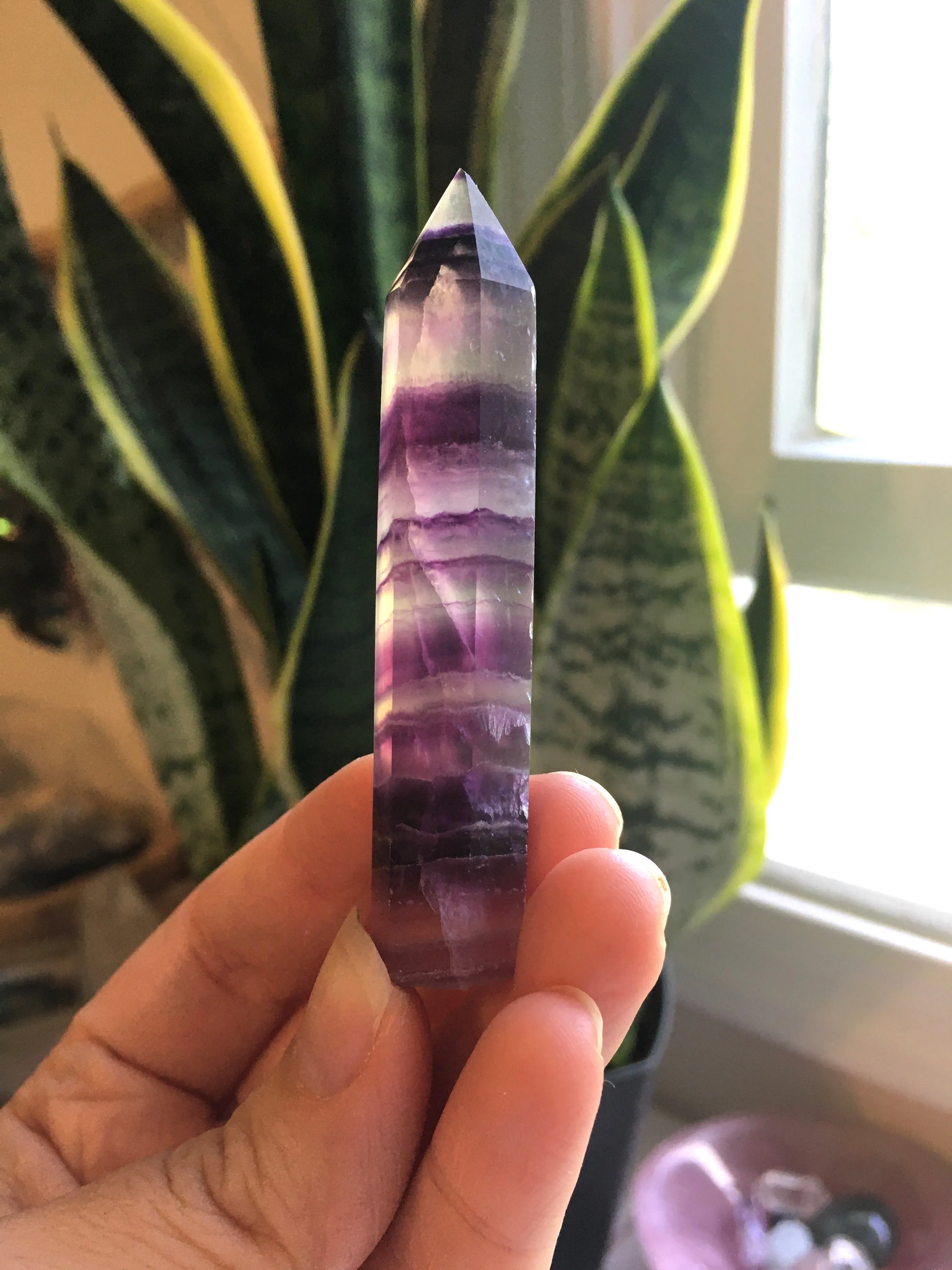 Raw Fluorite Mini Tower - Purple Towers