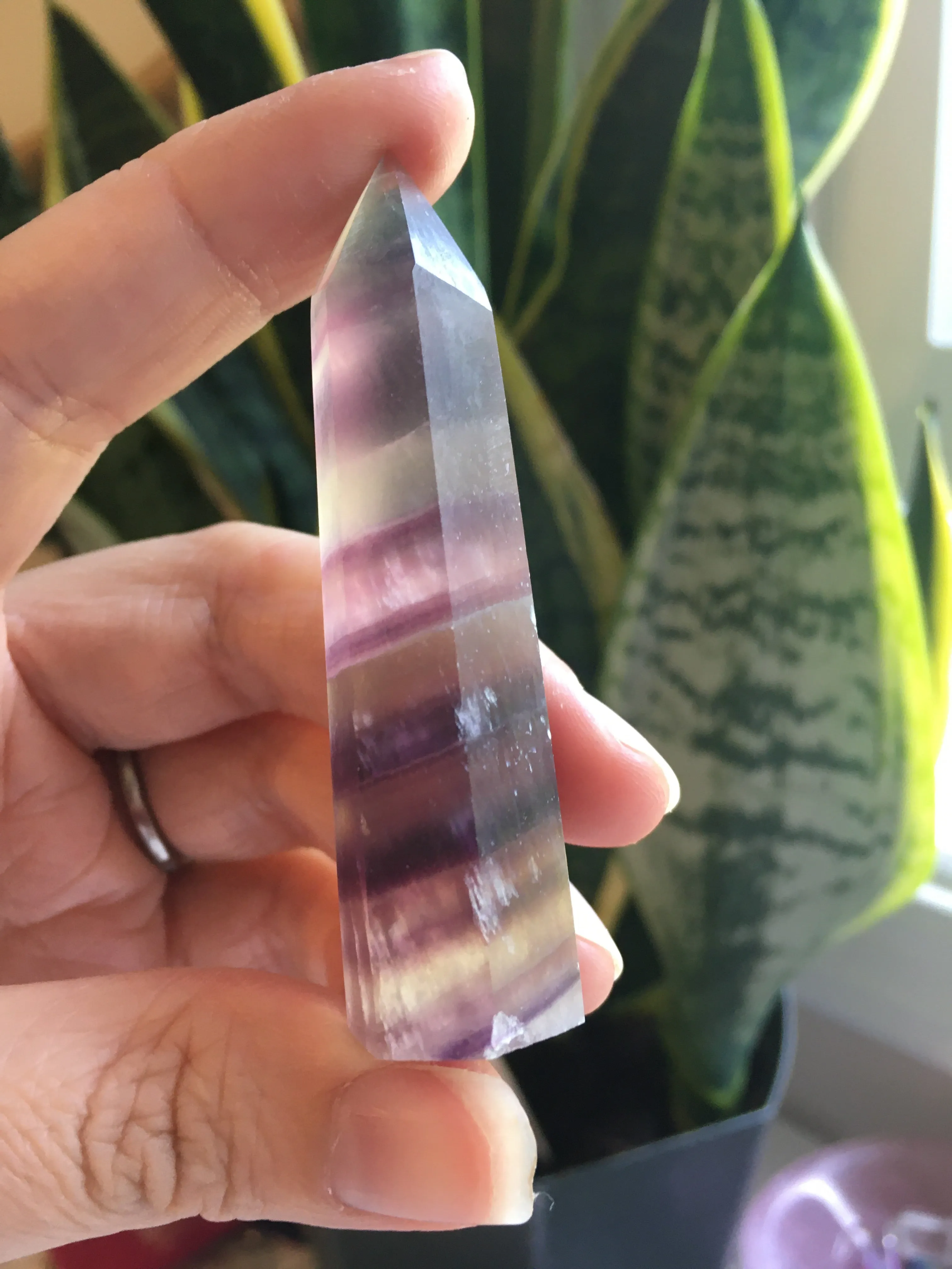 Raw Fluorite Mini Tower - Purple Towers