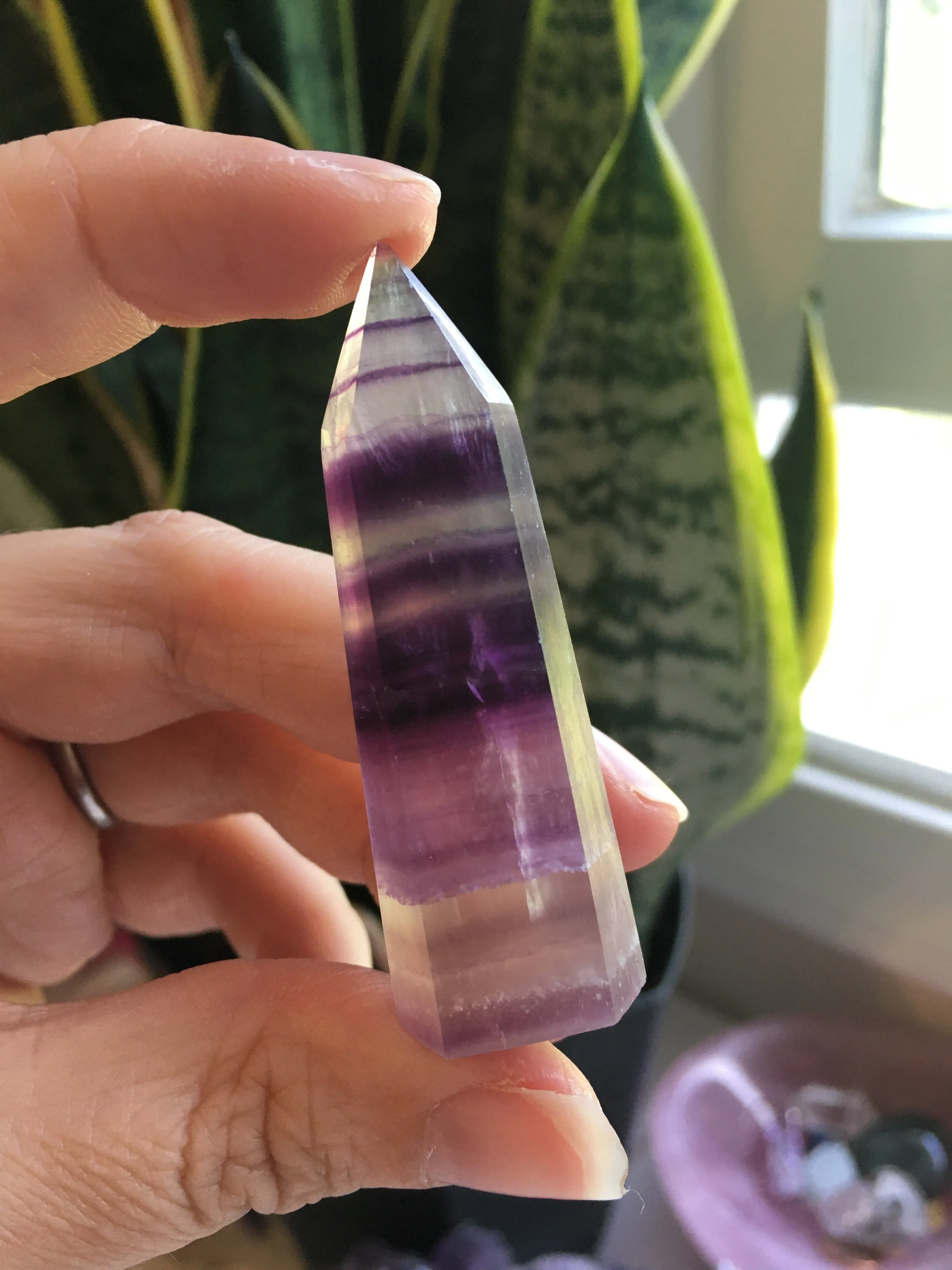 Raw Fluorite Mini Tower - Purple Towers