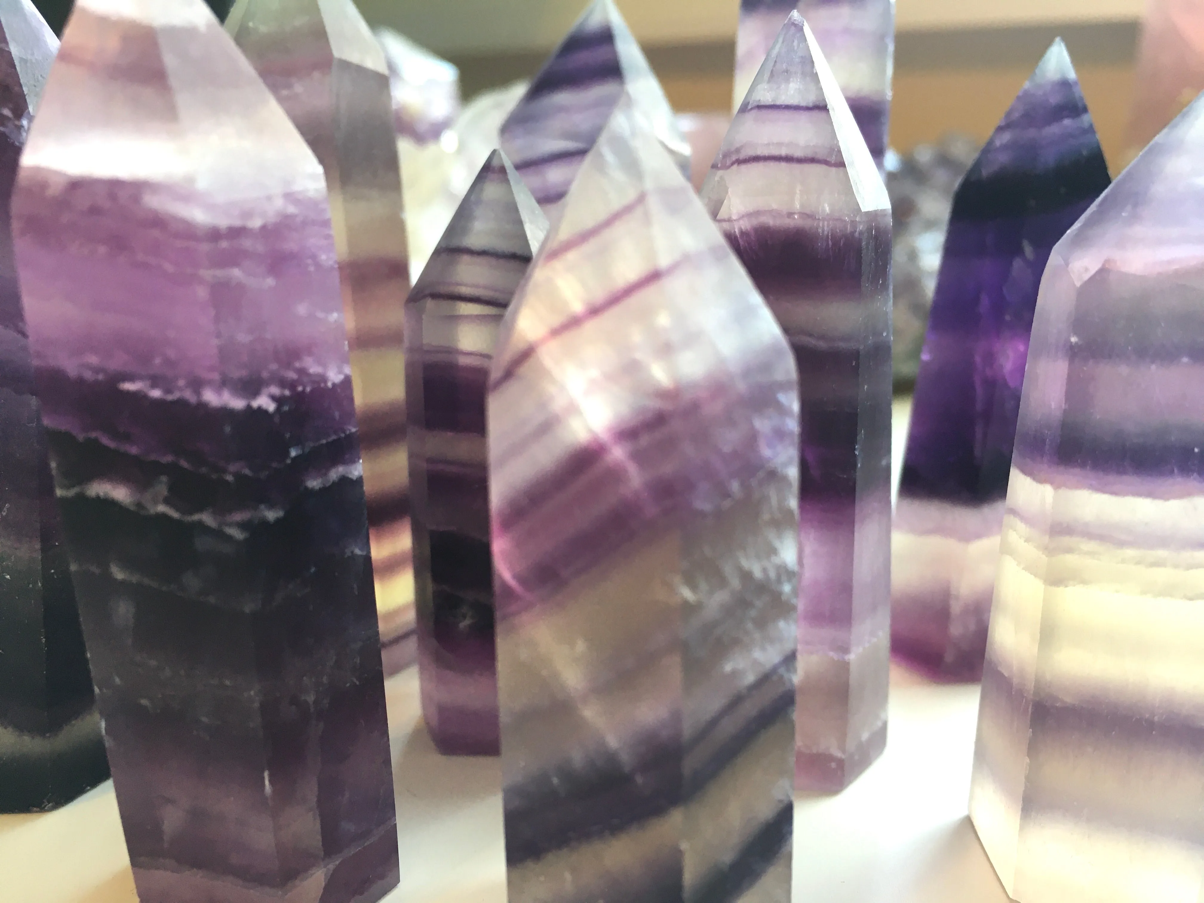 Raw Fluorite Mini Tower - Purple Towers