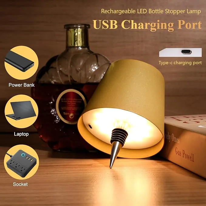 Rechargeable LED Portable Cordless Dimming Touch Wine Whiskey Bottle Lamp Lights