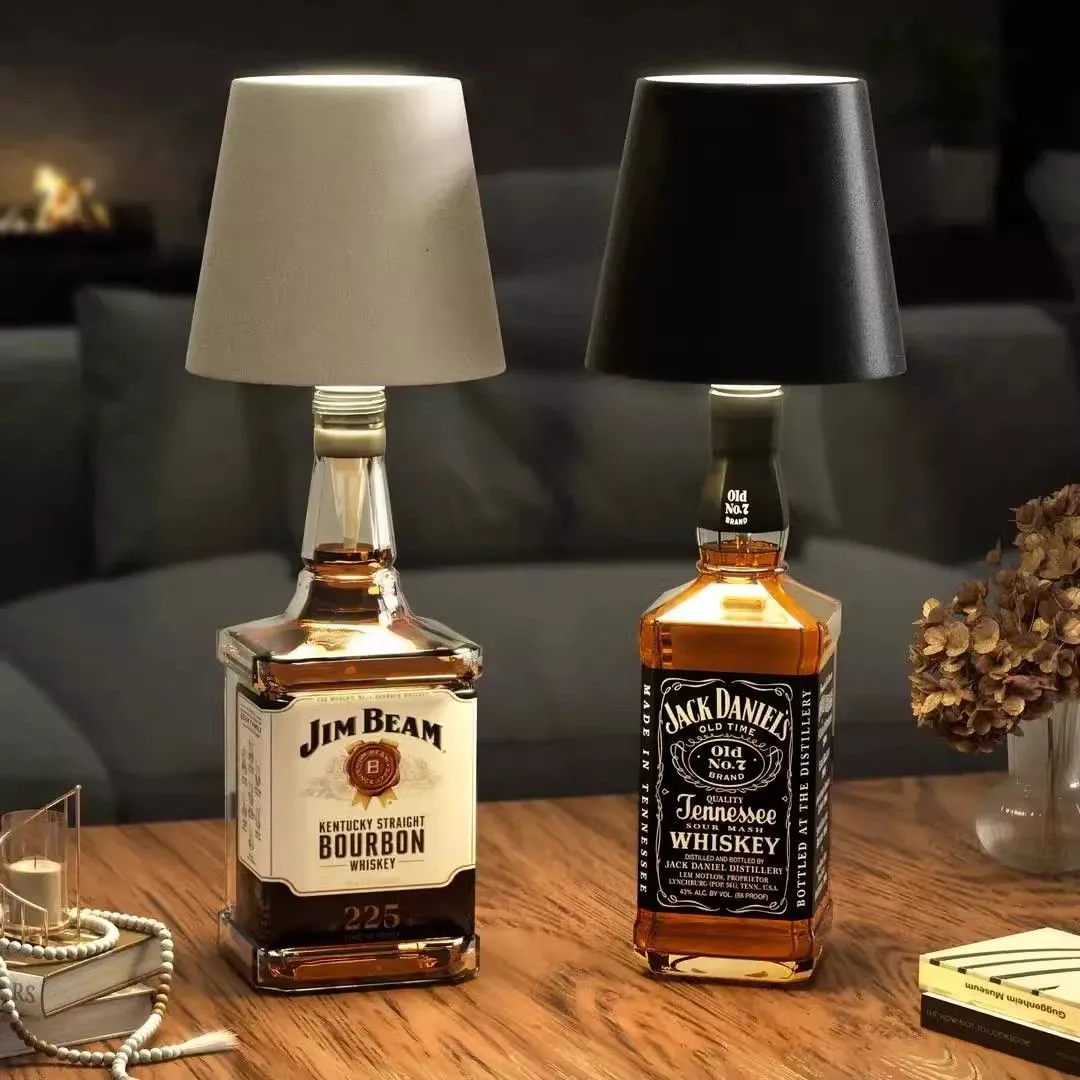 Rechargeable LED Portable Cordless Dimming Touch Wine Whiskey Bottle Lamp Lights