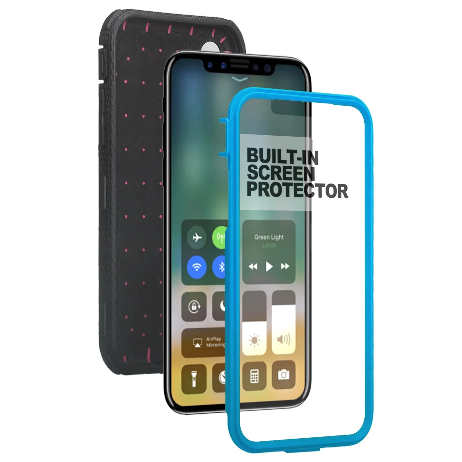 Samsung Galaxy A10e Case, Galaxy A10e Case, Triple Protection 3-1 w/ Built in Screen Protector Heavy Duty Holster Shell Combo Case - Blue