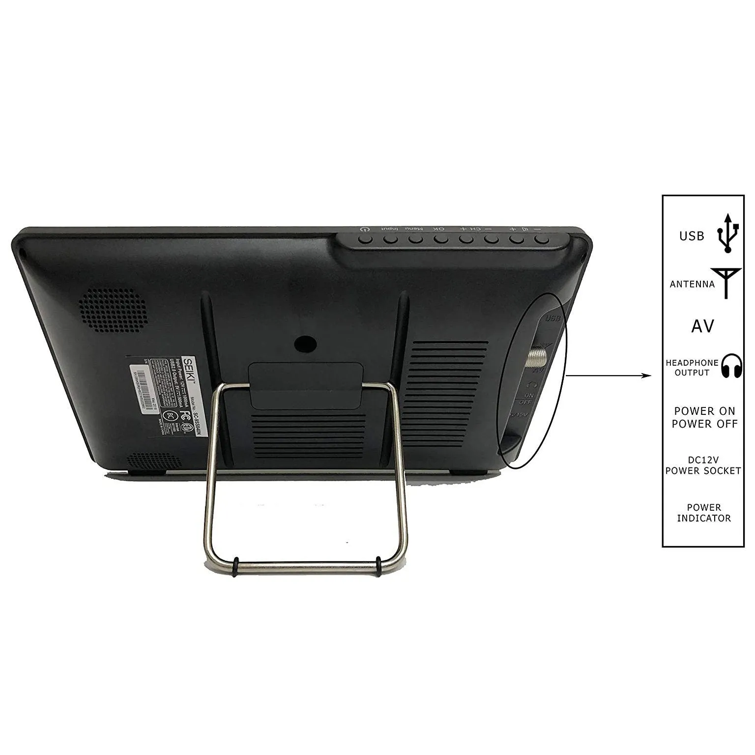 Seiki SC-9SS840N 9" Portable Widescreen LCD TV with Detachable Antennas