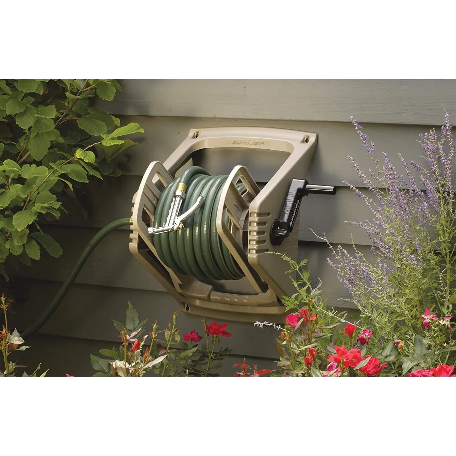 Suncast TSA100M Hose-Handler Fully Assembled Garden Hose Tote Reel, 100'