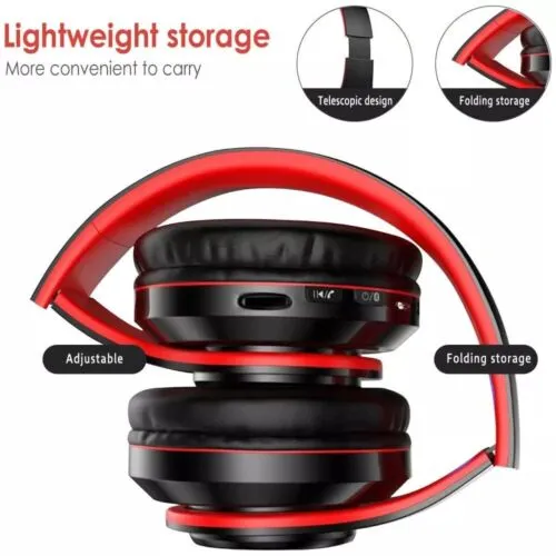 Super Bass Wireless Bluetooth Headphones with LED