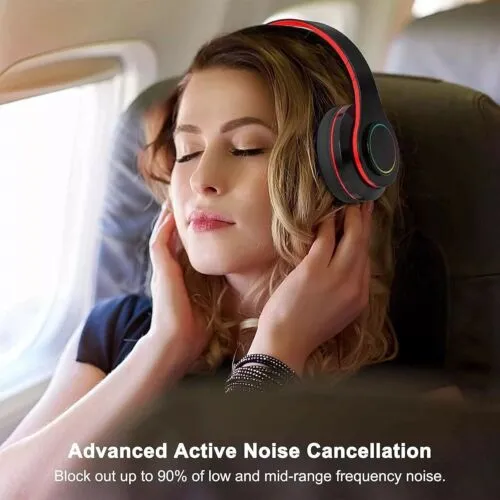 Super Bass Wireless Bluetooth Headphones with LED
