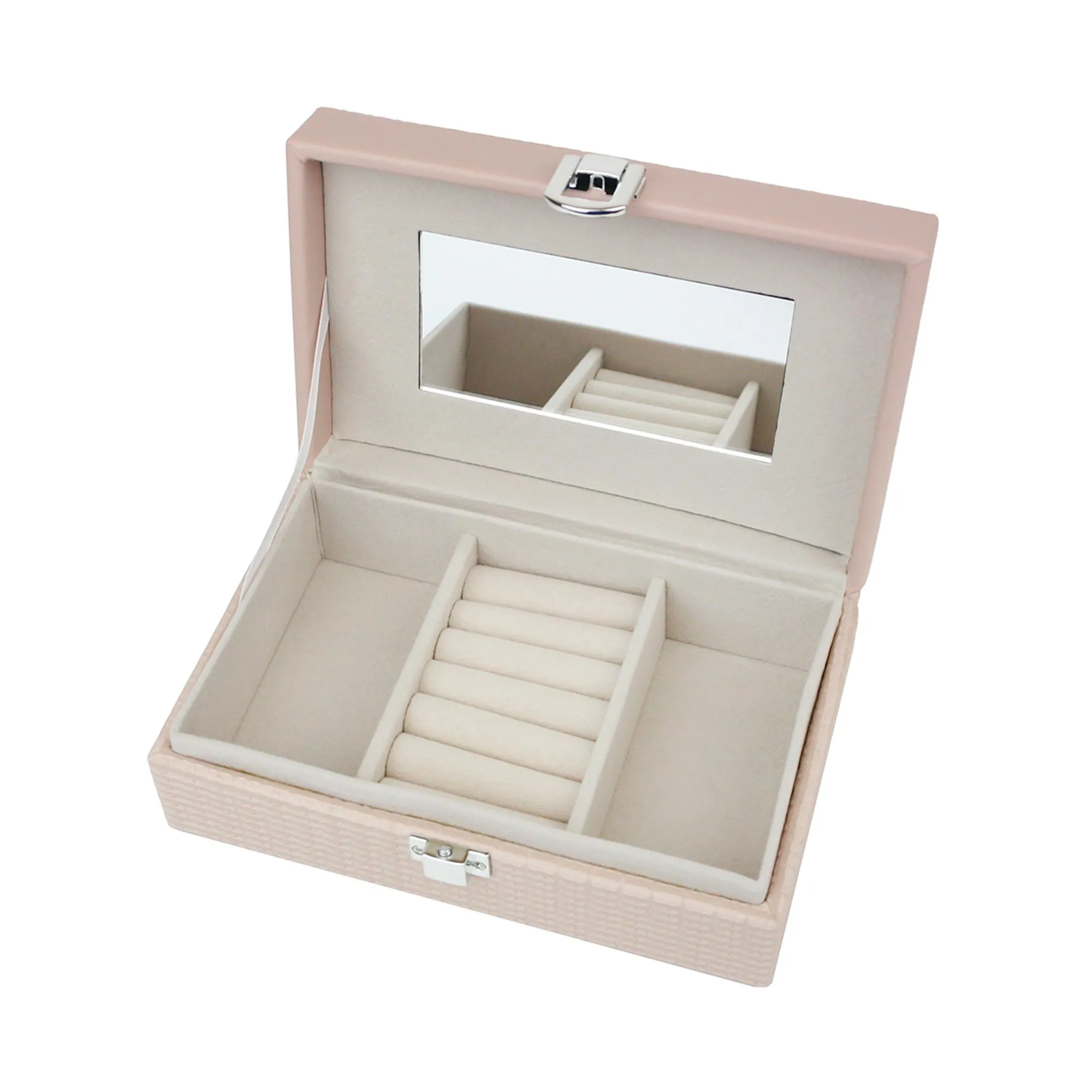 Textured Finish PU Leather Jewellery Organiser