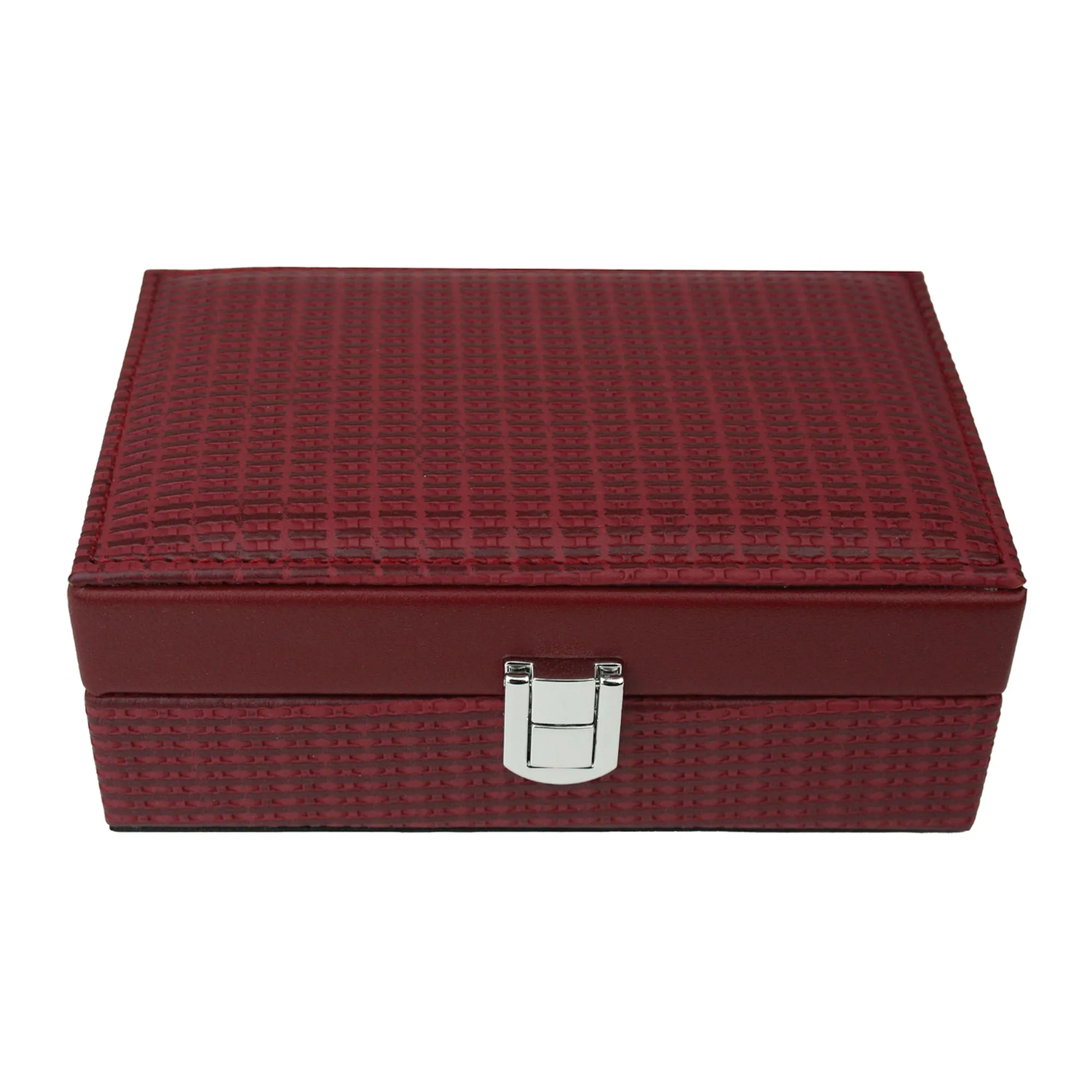 Textured Finish PU Leather Jewellery Organiser
