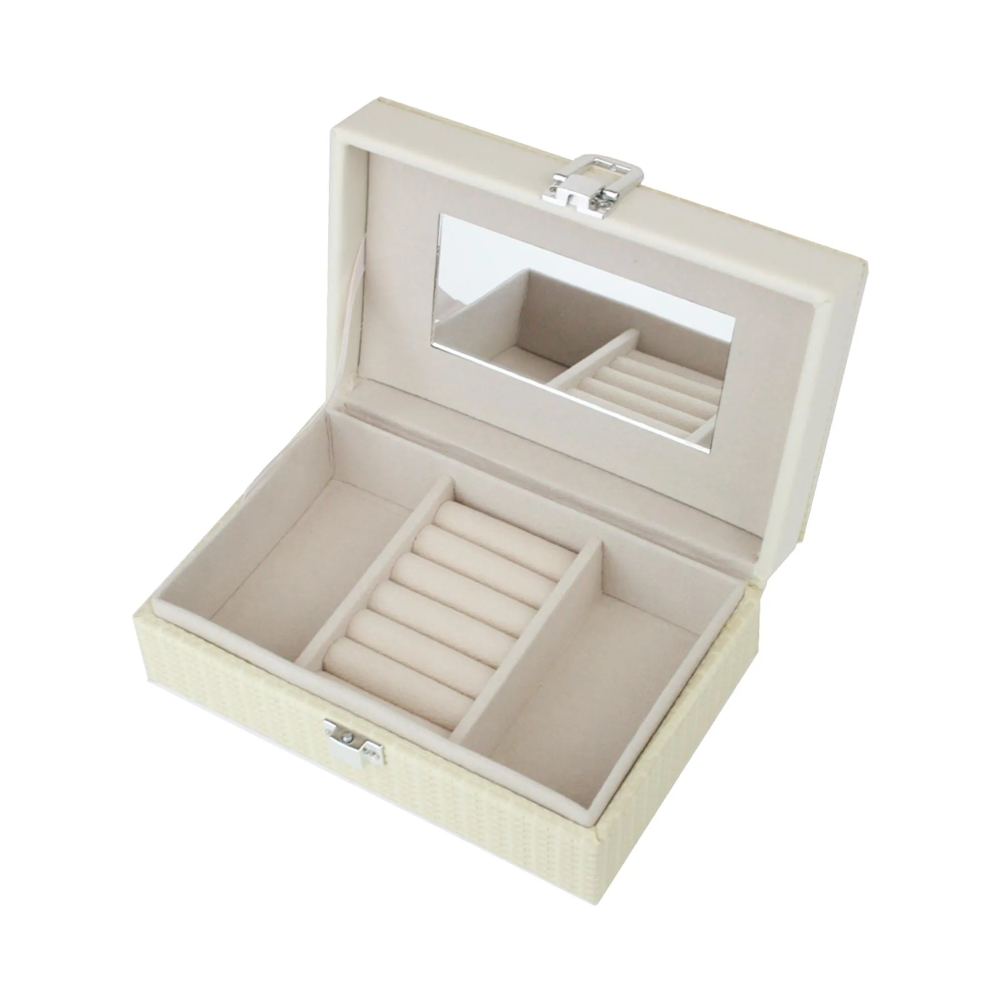 Textured Finish PU Leather Jewellery Organiser