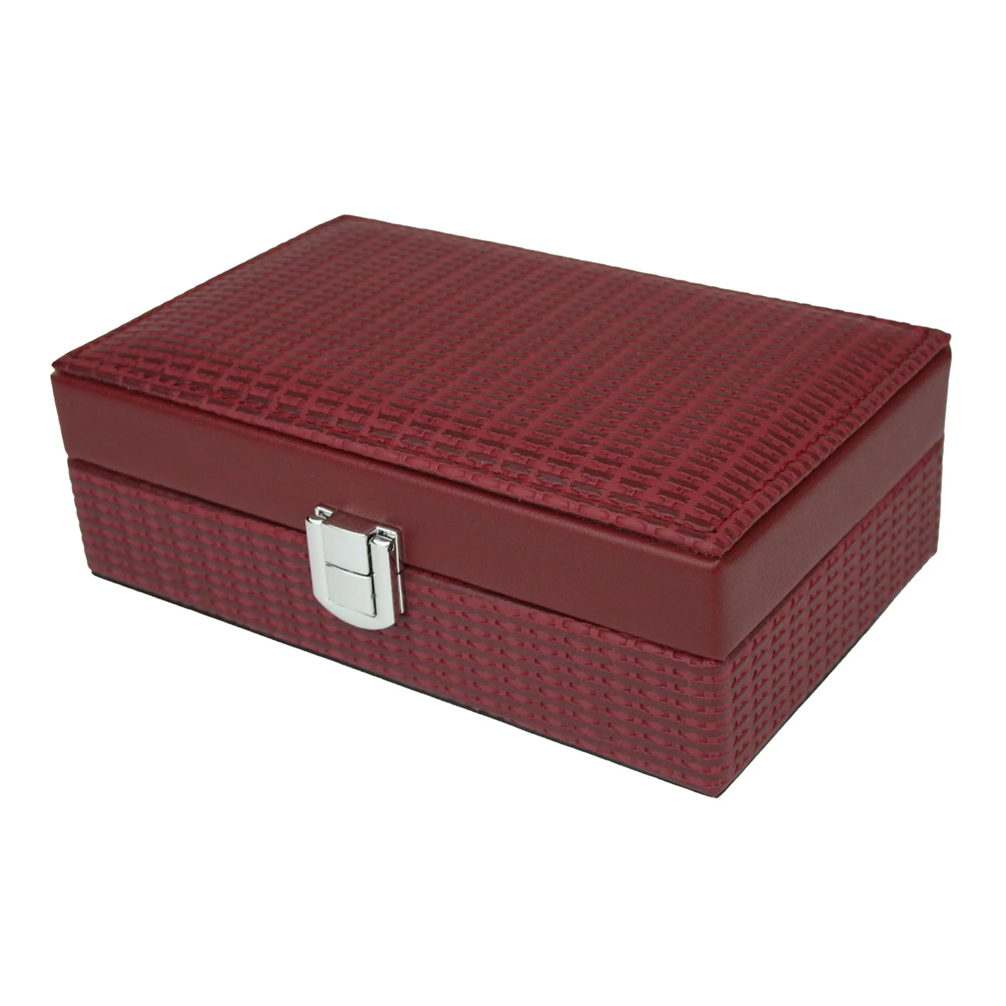 Textured Finish PU Leather Jewellery Organiser