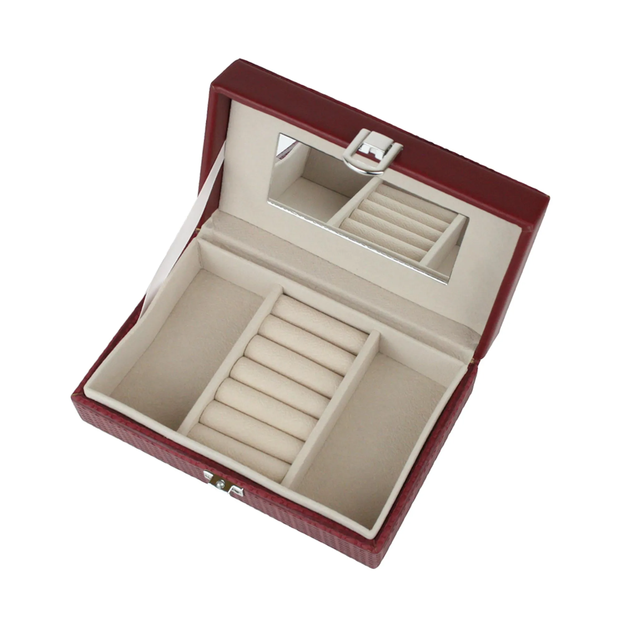 Textured Finish PU Leather Jewellery Organiser