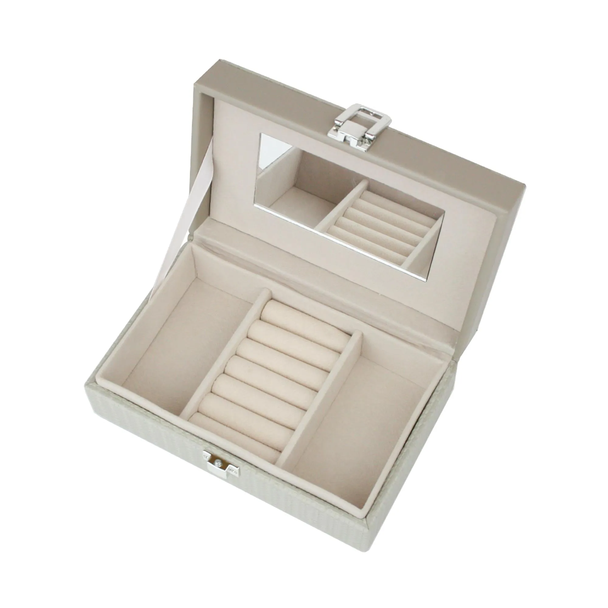 Textured Finish PU Leather Jewellery Organiser