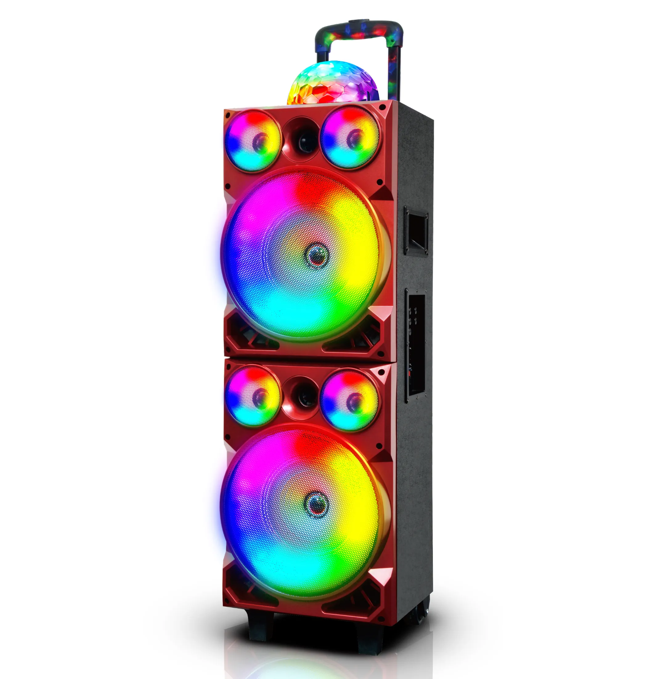 TOPTECH SUNNY-208, 2*28" Woofers Bluetooth Speaker with Disco Lights & Wireless Mic