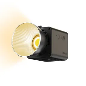 Ulanzi ML100Bi 100W Bi-Color COB Video Light 5000mAh, 2700-6500K CCT with Light Effect Presets and DC & USB Type C Charging Ports for Studio Lighting and Equipment
