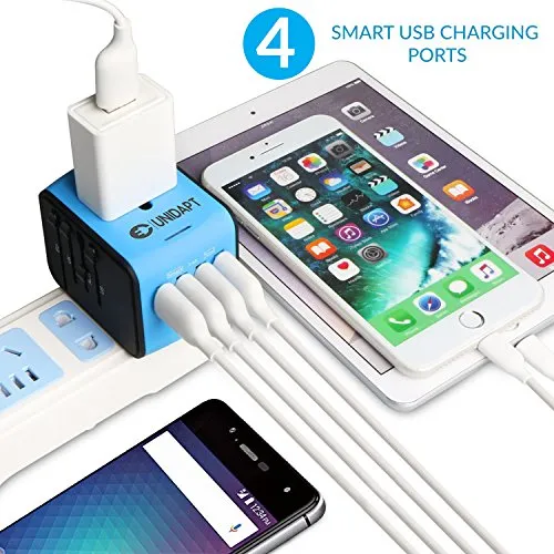Unidapt Universal Travel Adapter, International Plug Adapter