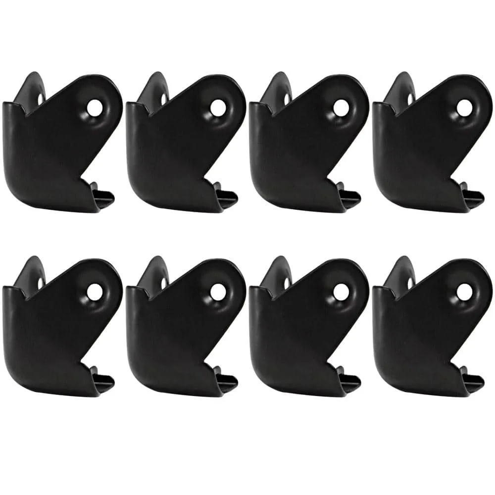 Universal Black Metal Corners for PA Speakers and Subwoofer Cabinets - 8 Pack