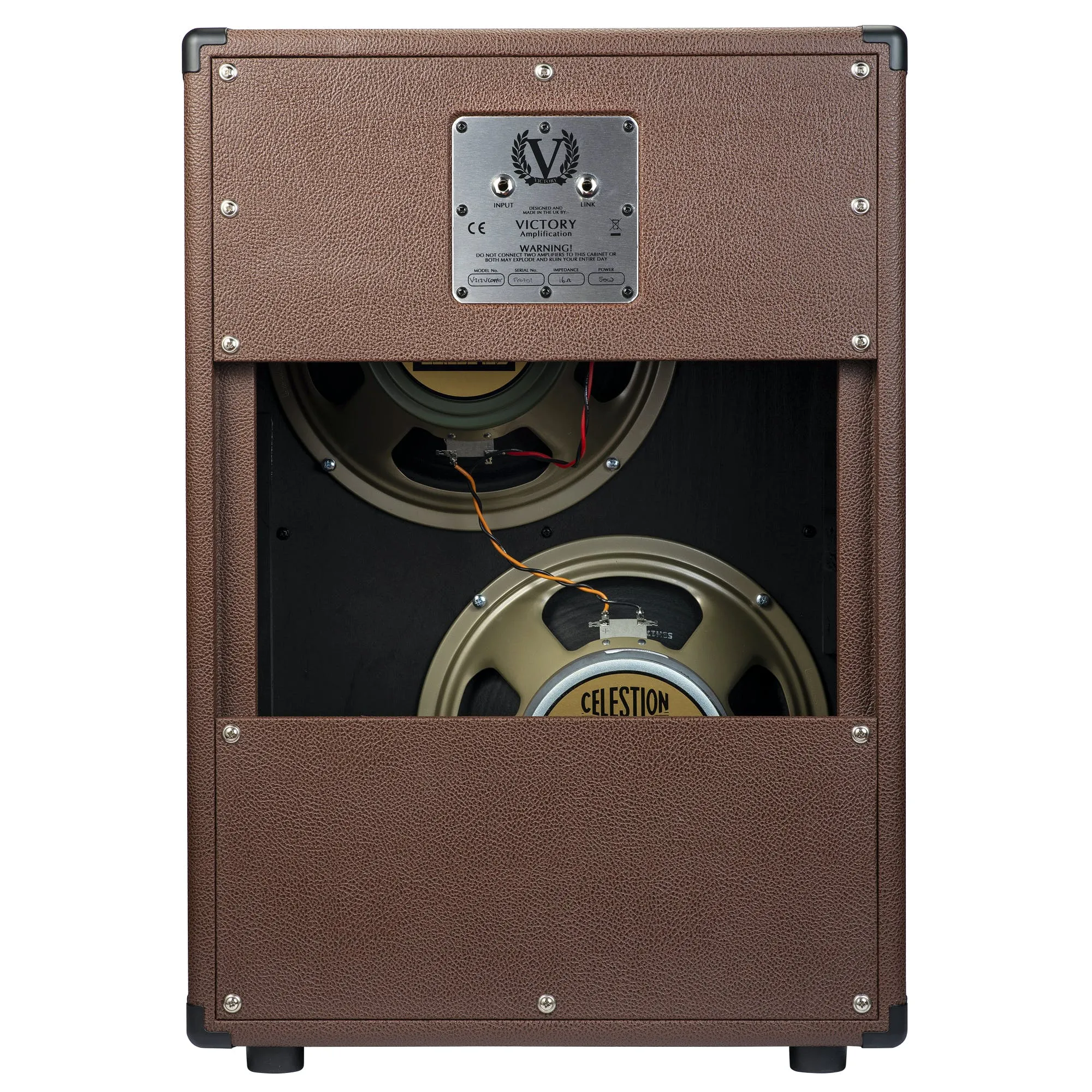 Victory Guitar Amplifier - V212-VB Vertical 2x12" Open Back Cab (Brown)