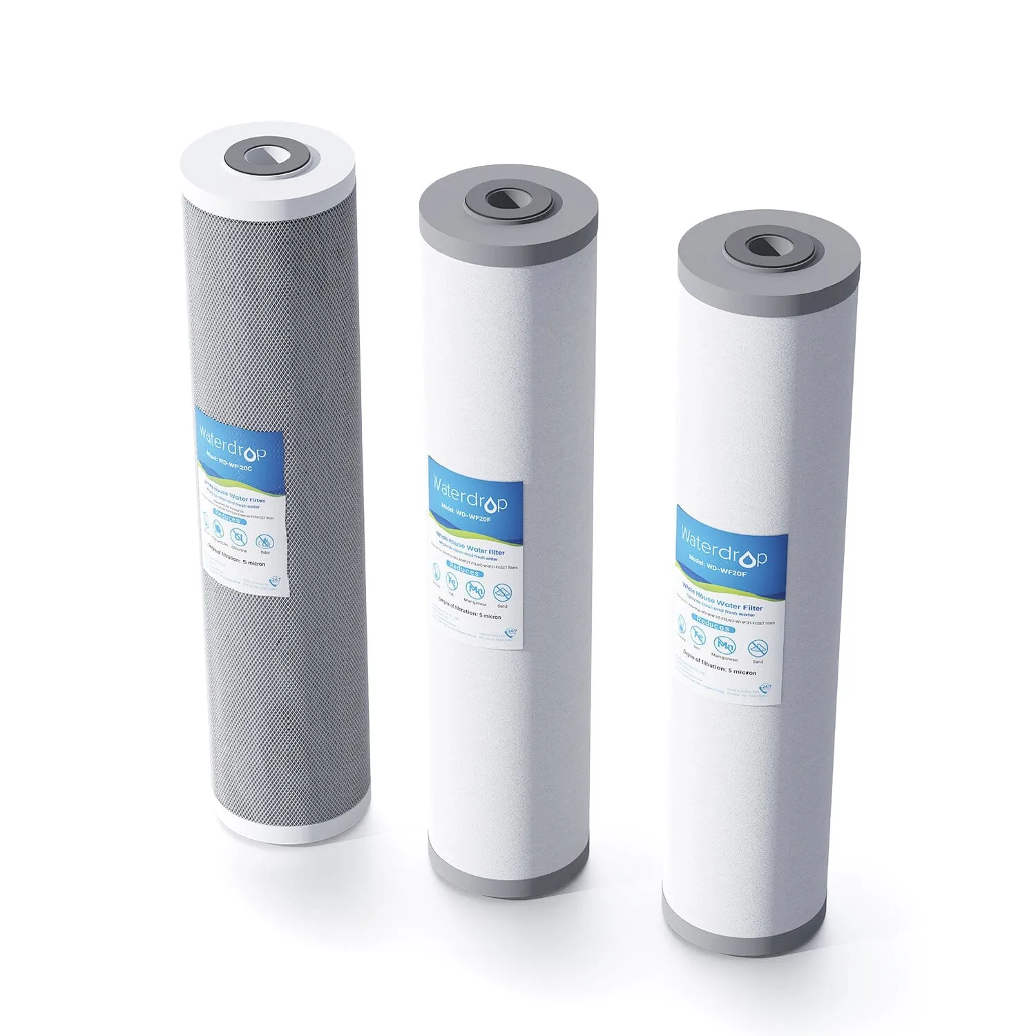 Waterdrop Whole House Water Filter Reduce Iron & Manganese Replacement for WD-WF20FG