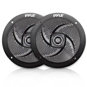 Waterproof Rated Marine Speakers, Low-Profile Slim Style Speaker Pair, 5.25''-Inch (180 Watt)