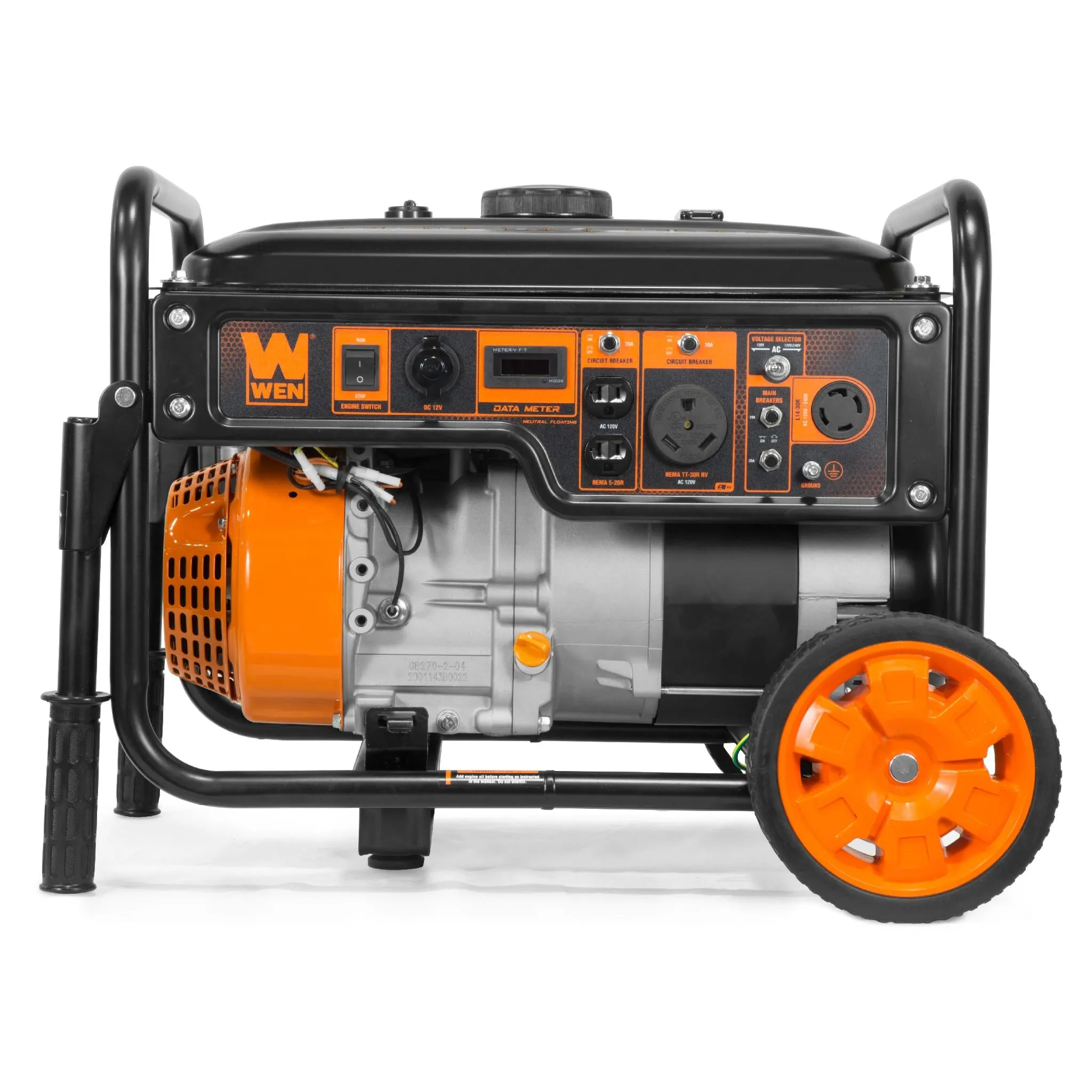 WEN GN6000 6000-Watt RV-Ready Portable Generator with Wheel Kit, CARB Compliant
